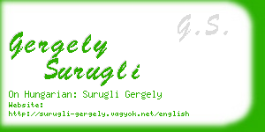 gergely surugli business card